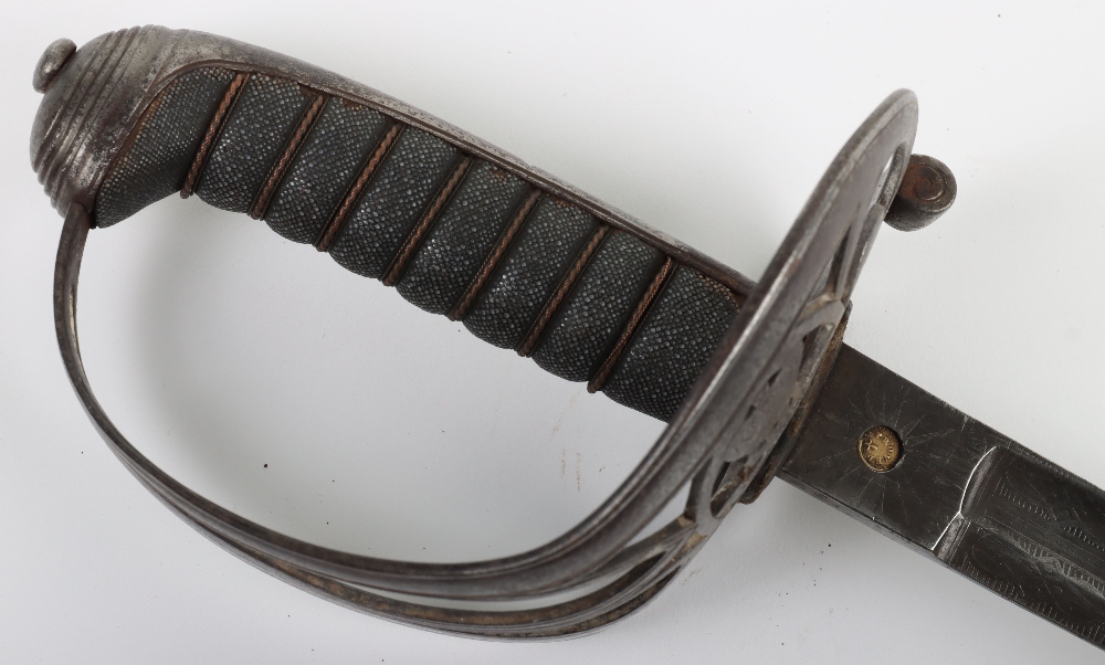 British 1827 Pattern Rifle Officers Sword of the 28th Cheshire Rifle Volunteers - Image 3 of 17