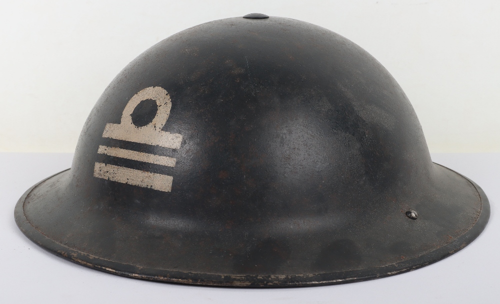 WW2 British Royal Navy Lieutenant Commanders Steel Helmet - Image 4 of 8