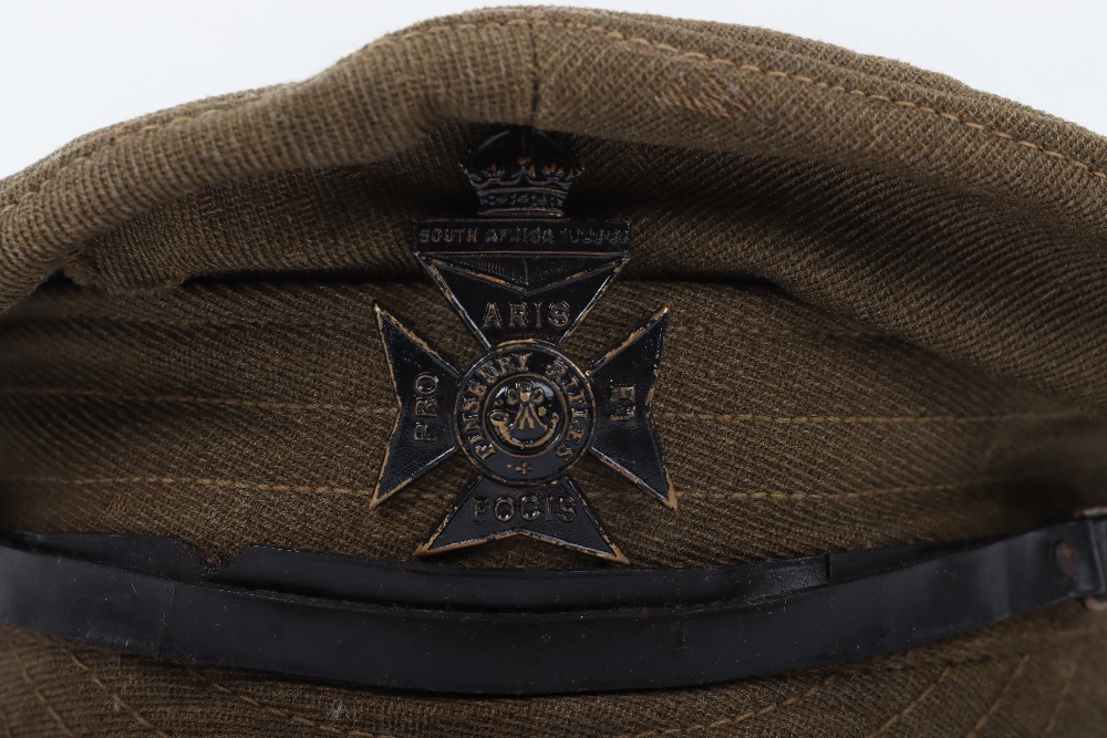 WW1 British Denim Trench Cap of the 11th County of London Regiment The Finsbury Rifles - Image 2 of 8