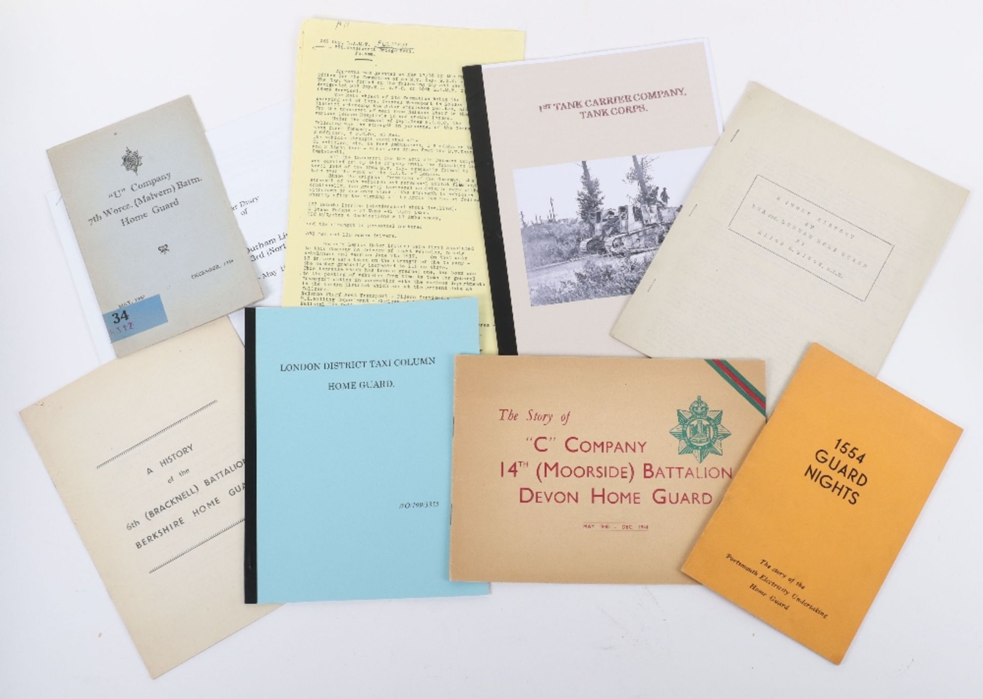 Large Collection of Original WW2 Home Guard Unit Histories - Image 3 of 12