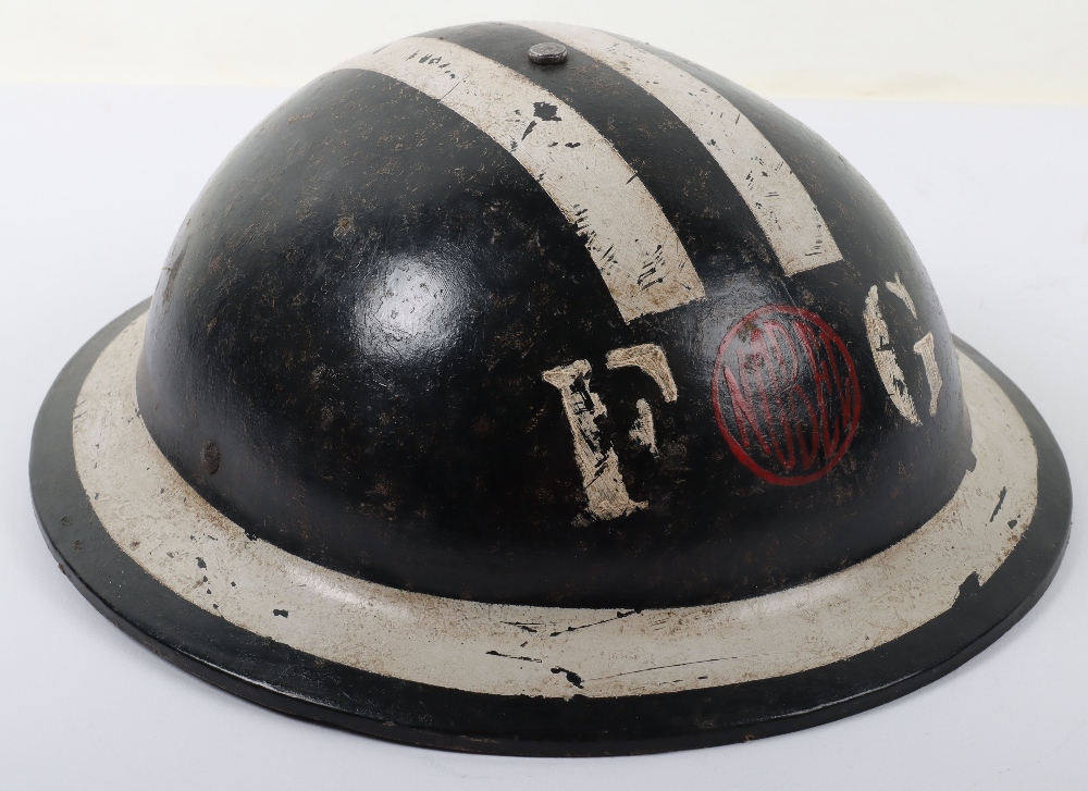 WW2 British Home Front NOBEL Fire Guard Helmet - Image 5 of 8