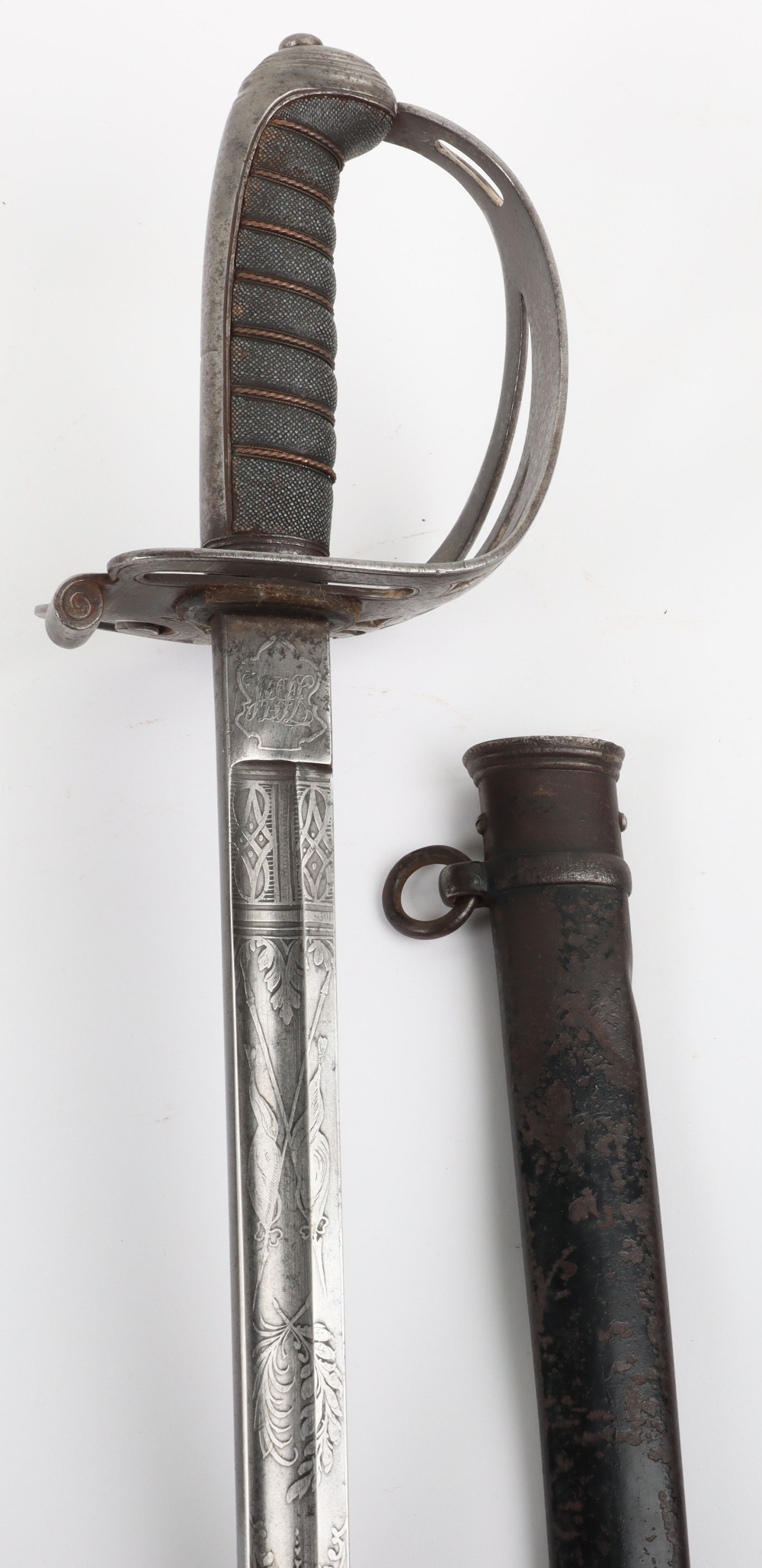 British 1827 Pattern Rifle Officers Sword of the 28th Cheshire Rifle Volunteers - Image 2 of 17