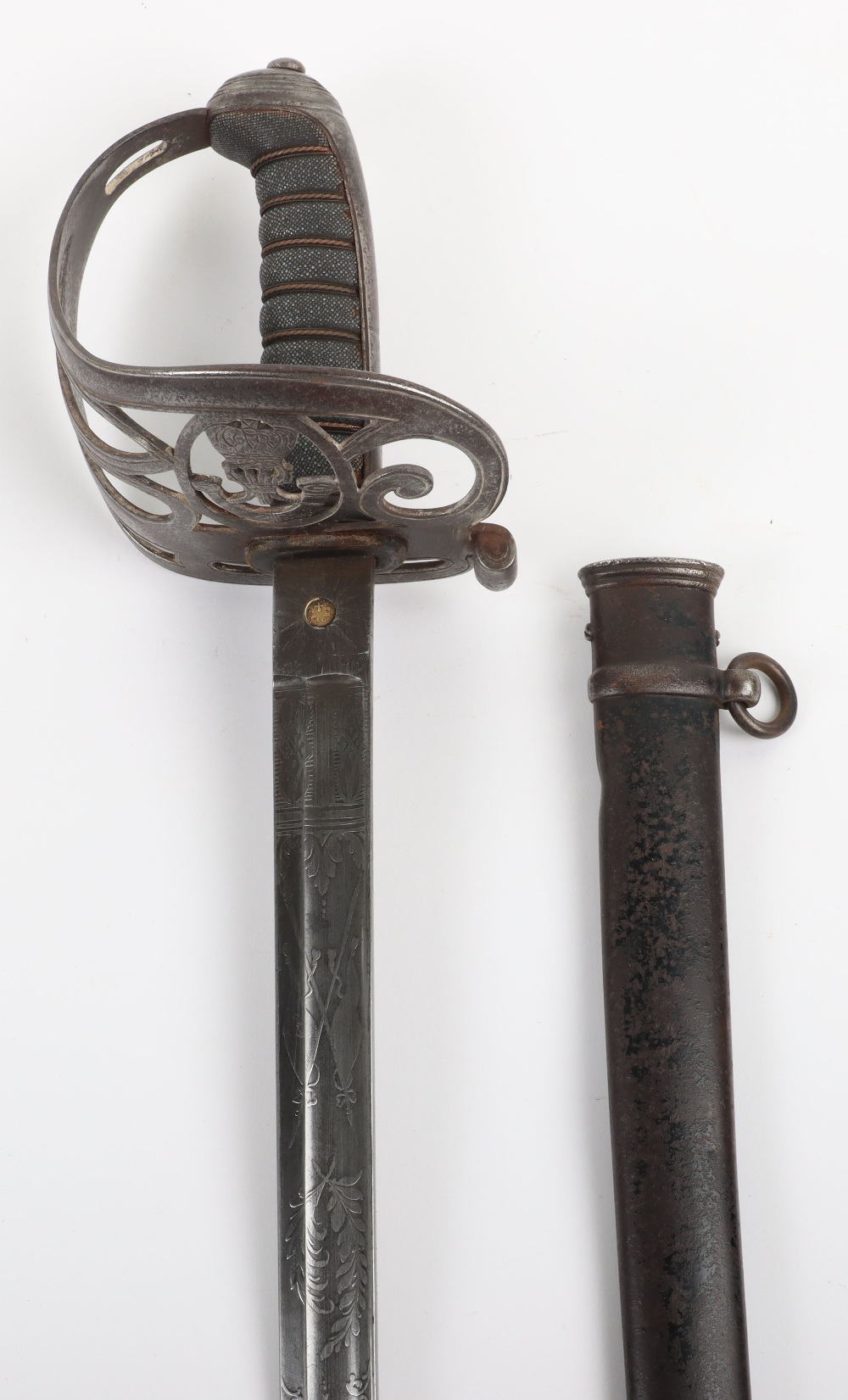 British 1827 Pattern Rifle Officers Sword of the 28th Cheshire Rifle Volunteers
