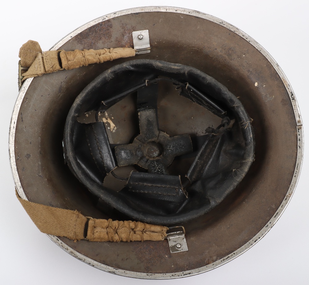 WW2 Royal Air Force Regiment Steel Combat Helmet - Image 7 of 8