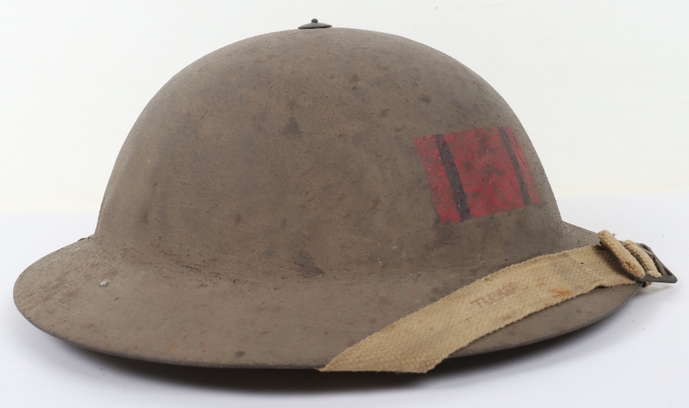 Attributed Royal Engineers WW1 Re-Issue WW2 Steel Combat Helmet - Image 4 of 8