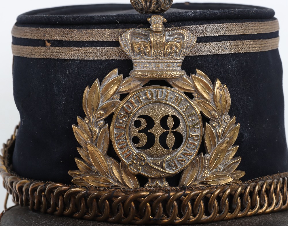 Victorian 38th (1st Staffordshire) Regiment of Foot Officers Shako 1869-78 - Image 3 of 10