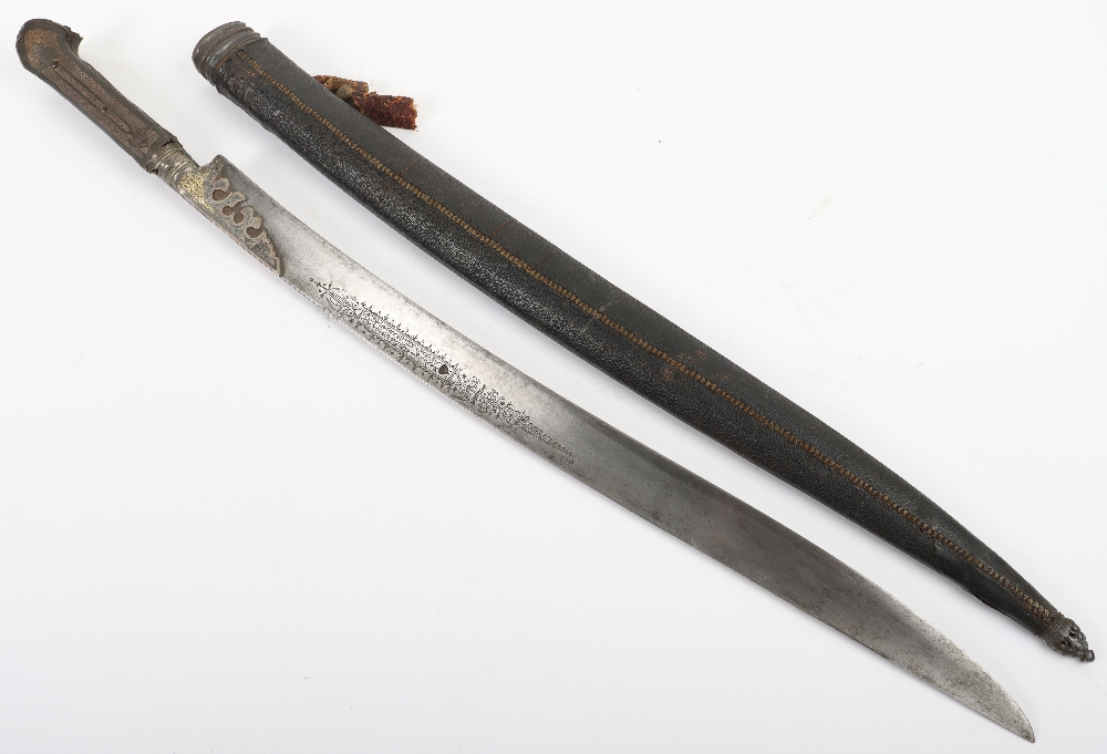 * Caucasian Short Sword Yataghan Dated 1801 - Image 17 of 18