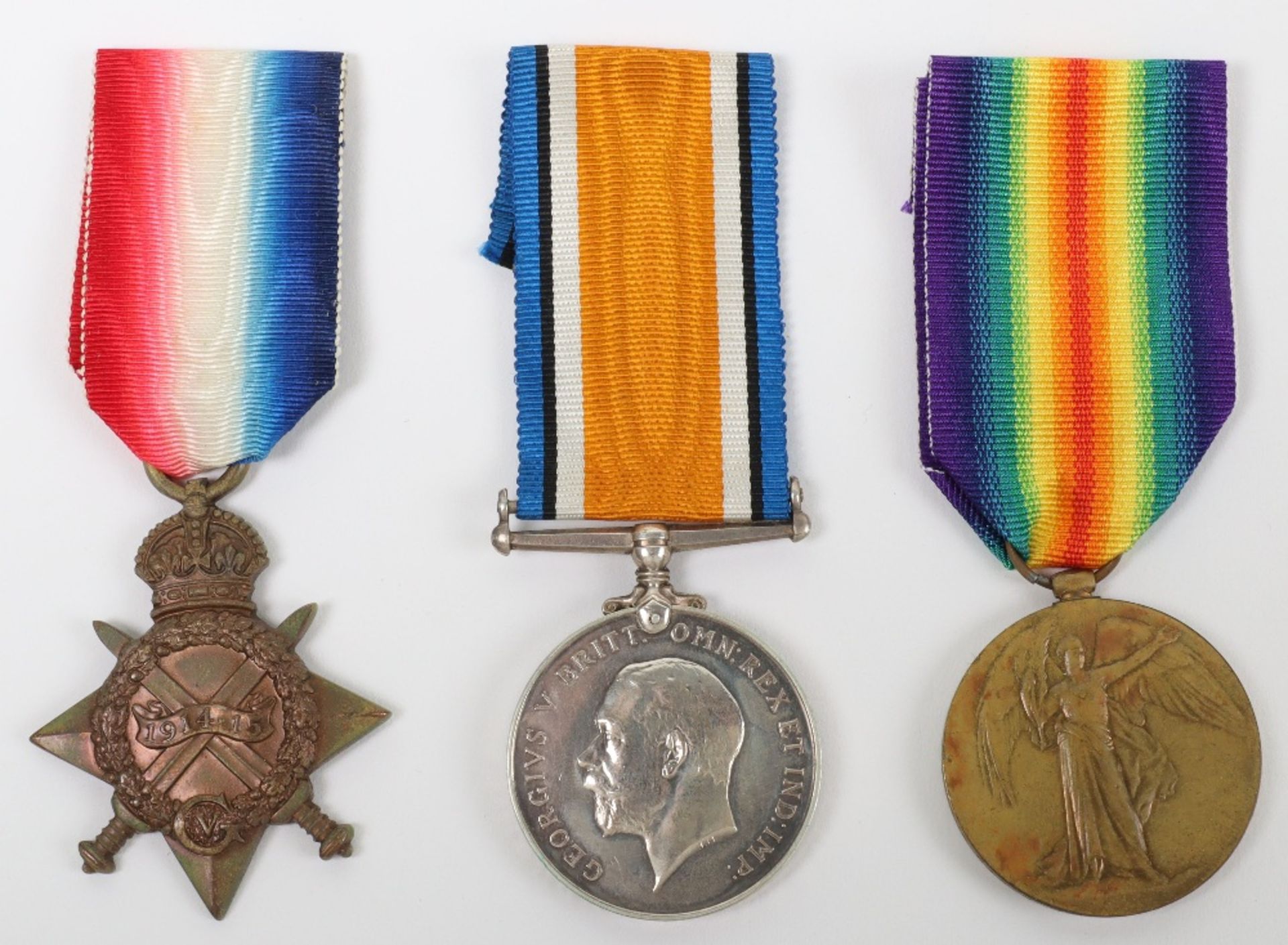 1916 Battle of the Somme Casualty Medal Trio Argyll & Sutherland Highlanders