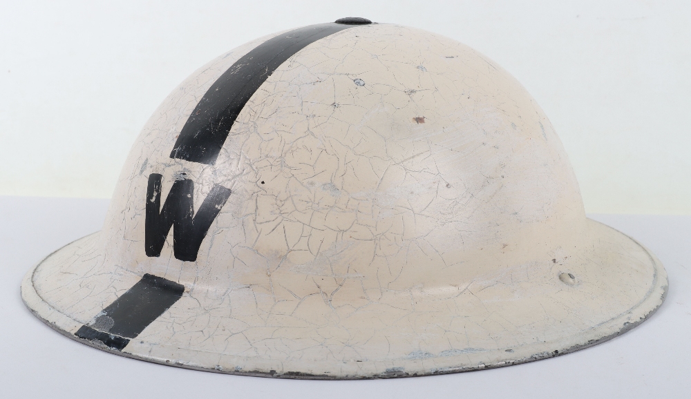 WW2 British Home Front Senior Wardens Steel Helmet - Image 7 of 8