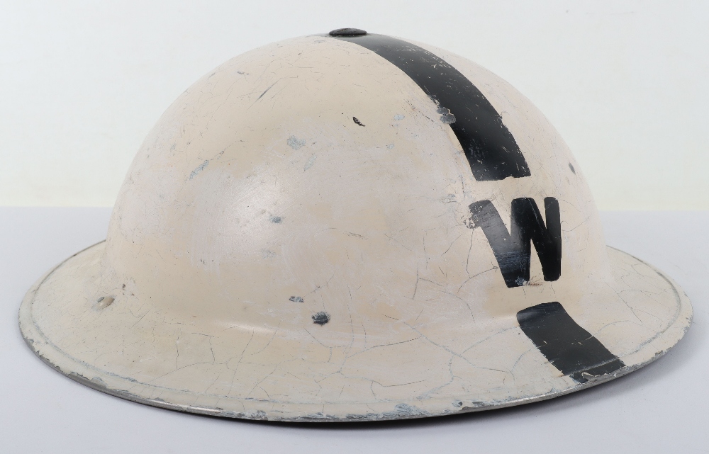 WW2 British Home Front Senior Wardens Steel Helmet - Image 3 of 8