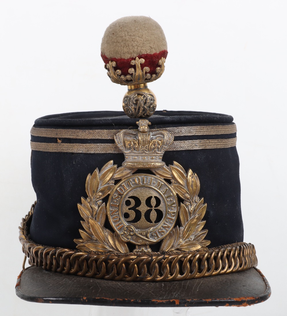 Victorian 38th (1st Staffordshire) Regiment of Foot Officers Shako 1869-78 - Image 2 of 10
