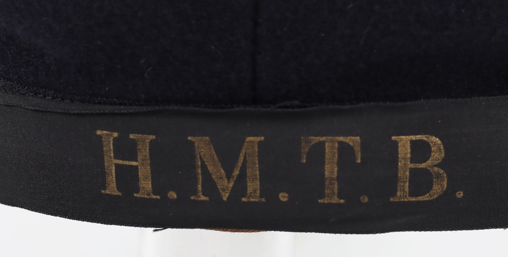 WW2 Royal Navy Torpedo Boat Sailors Cap - Image 2 of 7