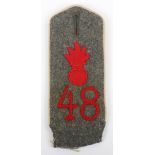 WW1 Imperial German M-15 Enlisted Ranks Shoulder Strap of 48th (4th Royal Saxon) Field Artillery Reg