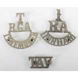 1st Durham Royal Artillery Volunteers Shoulder Title