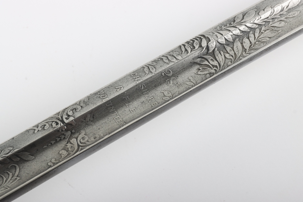 British 1827 Pattern Rifle Officers Sword of the 28th Cheshire Rifle Volunteers - Image 13 of 17