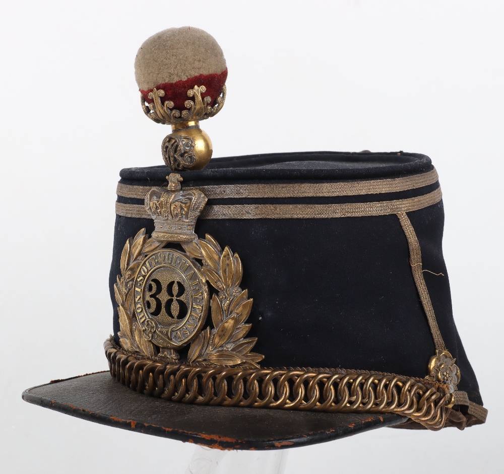 Victorian 38th (1st Staffordshire) Regiment of Foot Officers Shako 1869-78 - Image 7 of 10