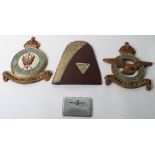 2x Painted Alloy Royal Air Force Plaques