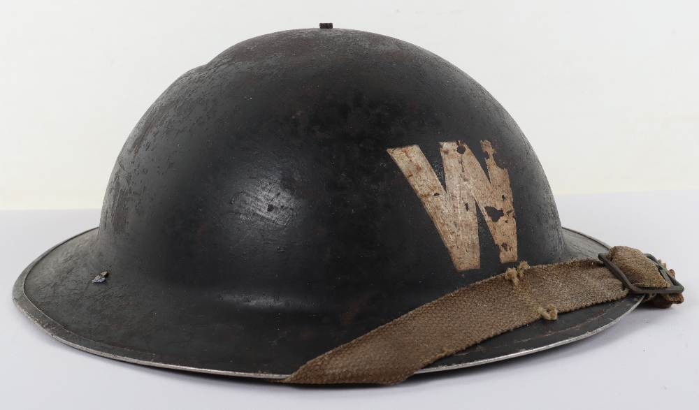 WW2 British Home Front Wardens Steel Helmet of Tenterden Kent Interest - Image 4 of 8