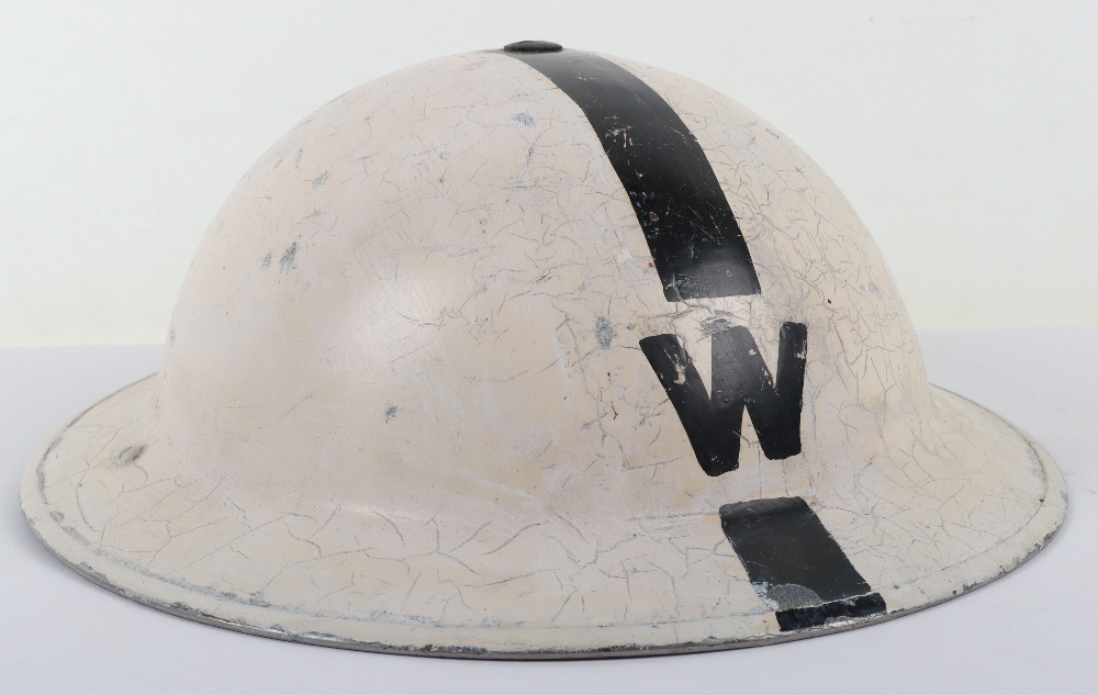 WW2 British Home Front Senior Wardens Steel Helmet - Image 5 of 8