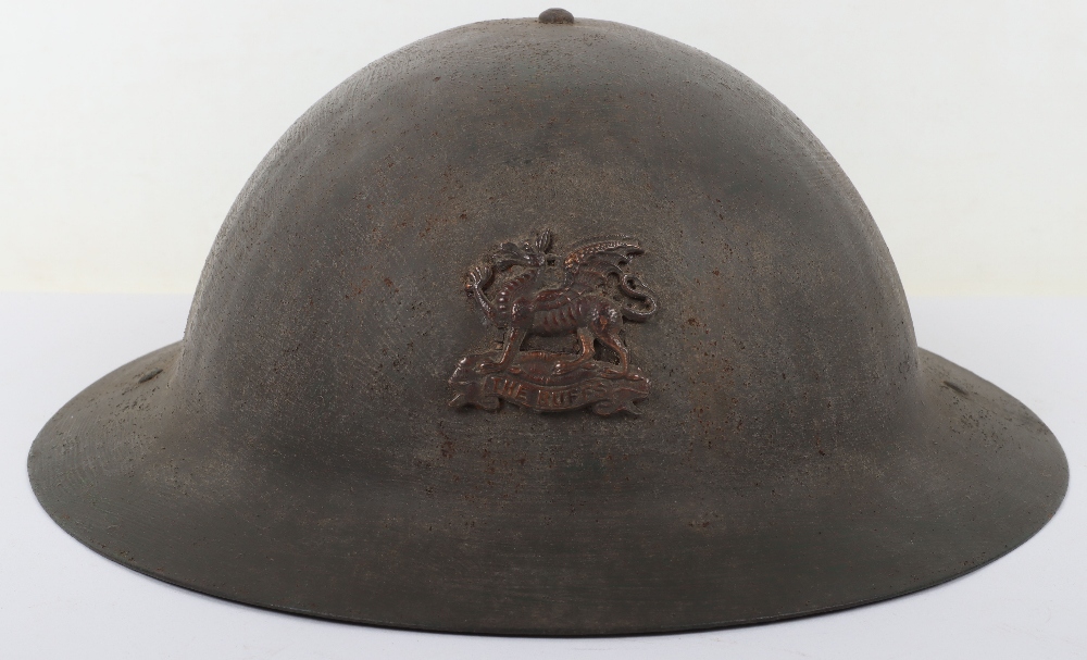 WW1 British Officers Steel Combat Helmet of the East Kent Regiment “The Buffs”