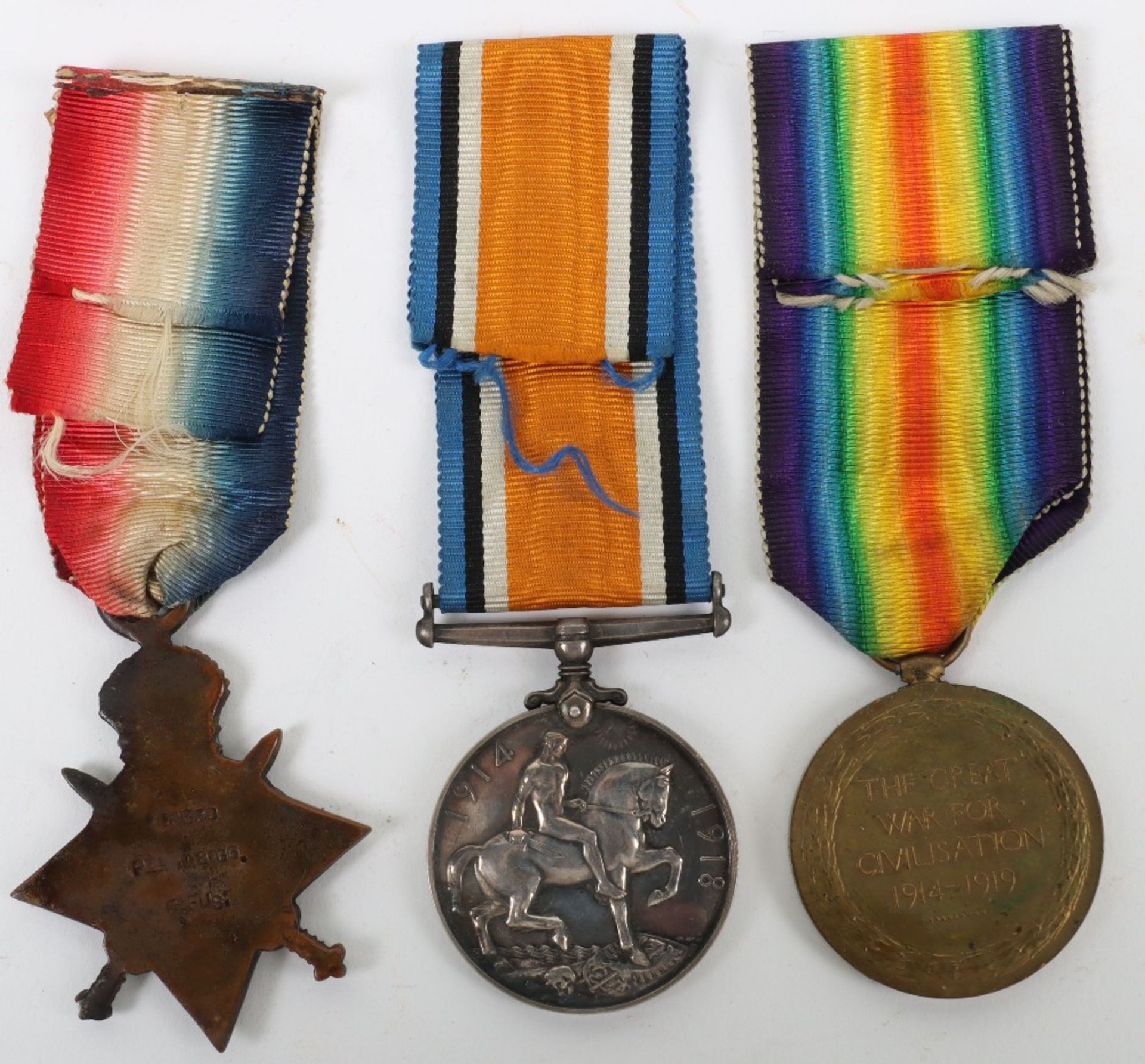 WW1 July 1916 Royal Fusiliers Killed in Action Medal Trio and Memorial Plaque Grouping - Bild 3 aus 6