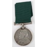 Edward VII Volunteer Long Service Medal Tynemouth Royal Garrison Artillery