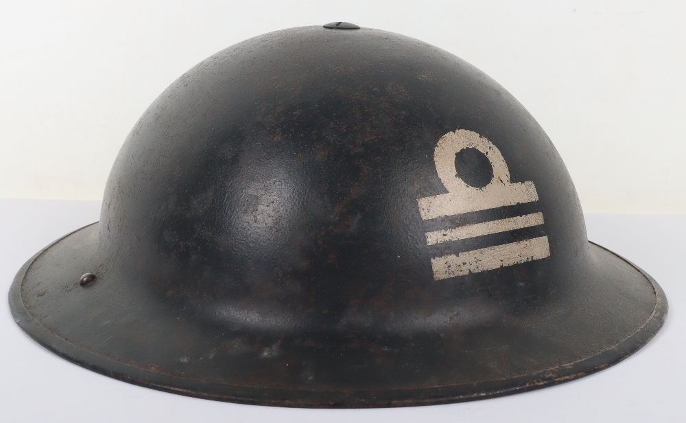 WW2 British Royal Navy Lieutenant Commanders Steel Helmet - Image 3 of 8