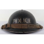 WW2 British Home Front East Burnley Police Steel Helmet