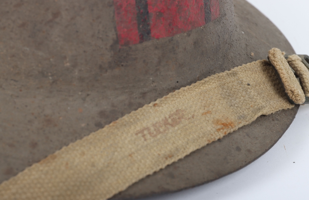 Attributed Royal Engineers WW1 Re-Issue WW2 Steel Combat Helmet - Image 5 of 8