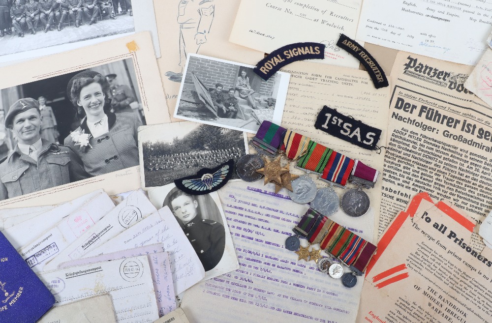 Outstanding Medals, Insignia and Paperwork Archive of Signalman Robert W Chapman Royal Signals Attac
