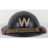 WW2 British Home Front Wardens Steel Helmet