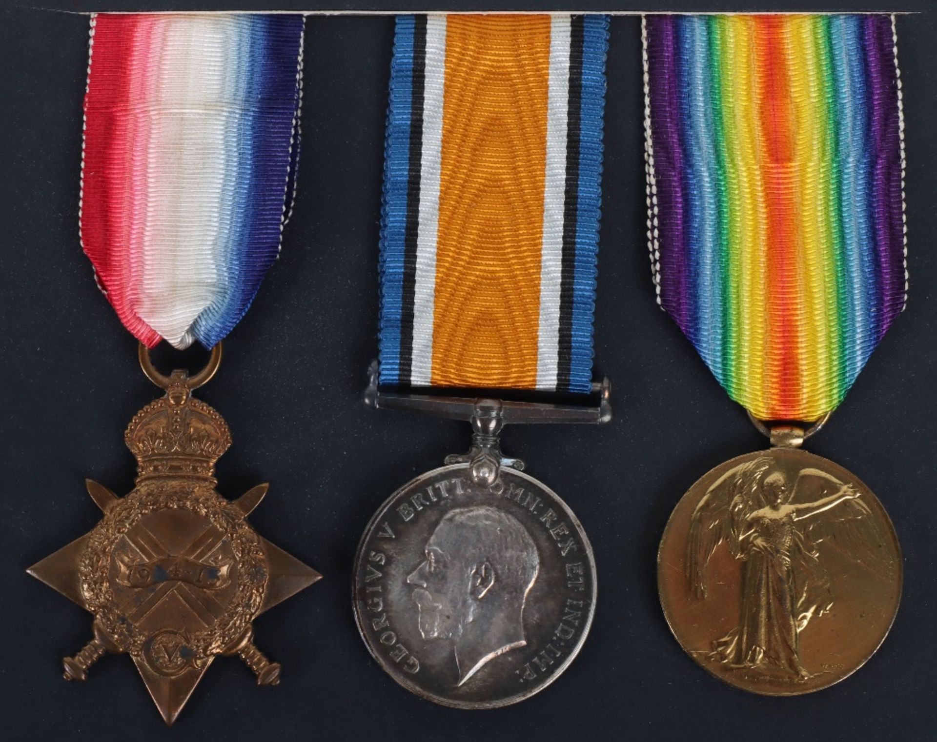 Great War HMS Falcon 1914 Casualty Medal Group - Bild 2 aus 6