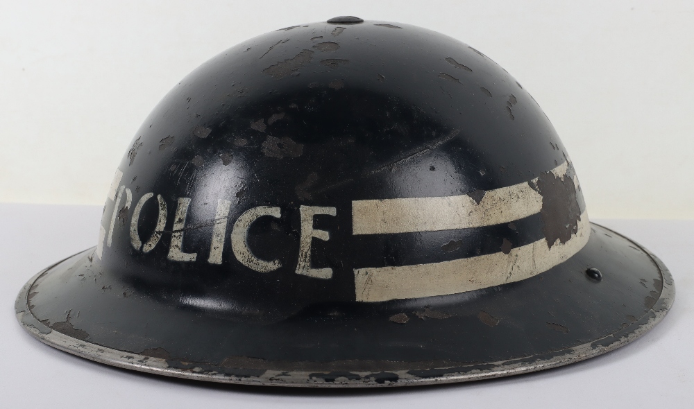 WW2 British Police Inspectors Steel Helmet - Image 4 of 10