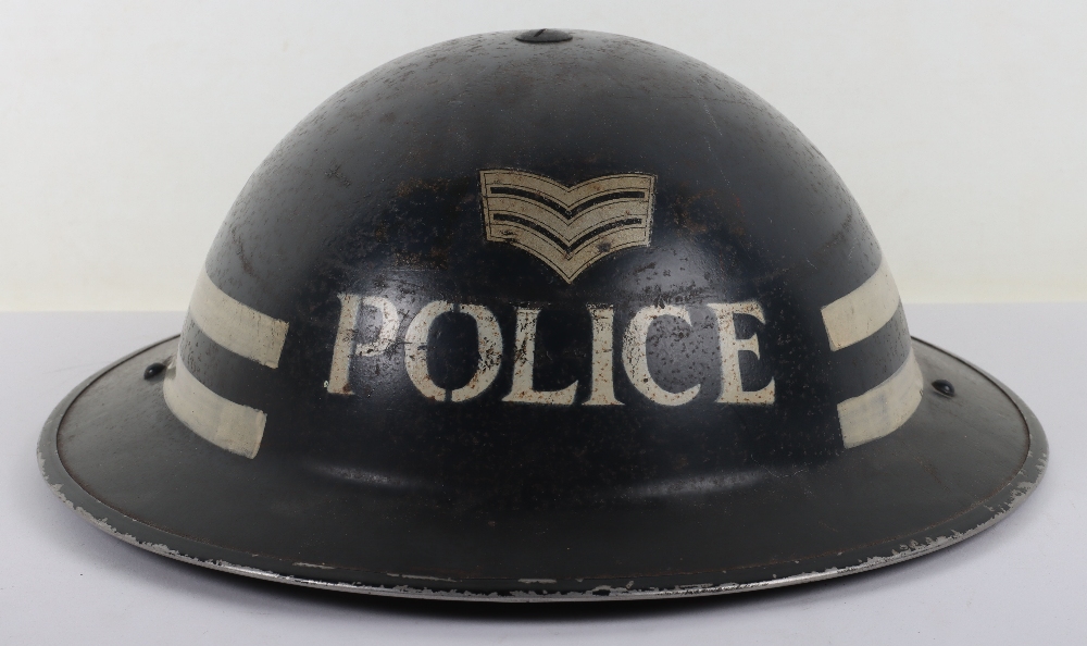 WW2 British Police Senior Sergeants Steel Helmet