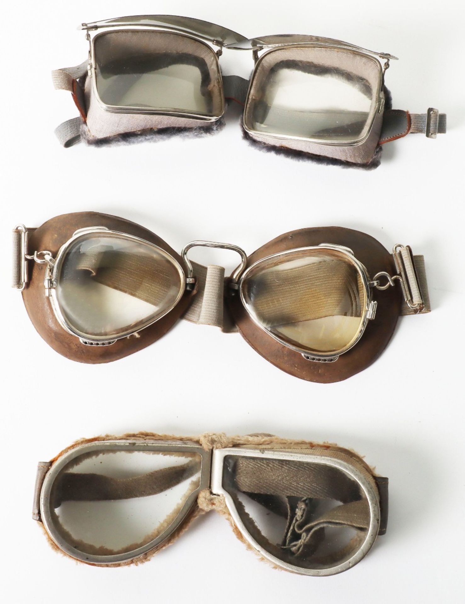 Three Pairs of Aviators Flying Goggles - Image 2 of 6