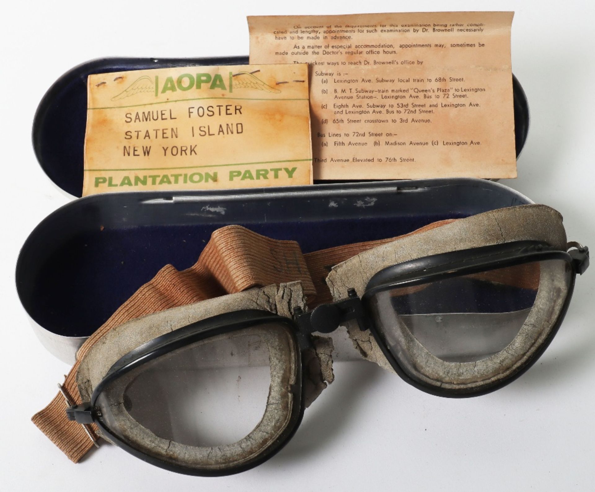 Early US Aviation Goggles - Image 6 of 11