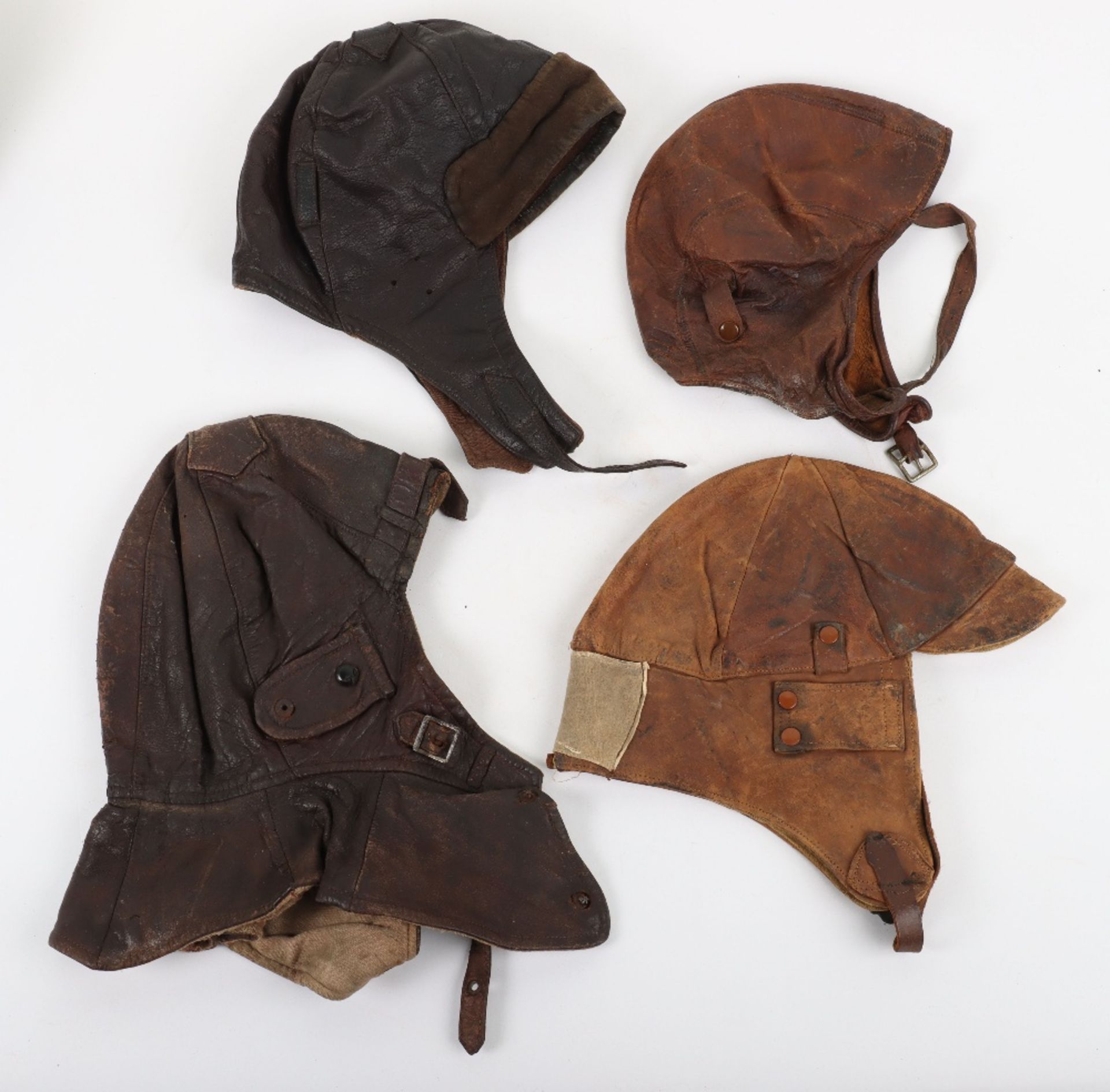 4x Vintage Flying Helmets