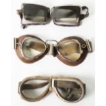 Three Pairs of Aviators Flying Goggles