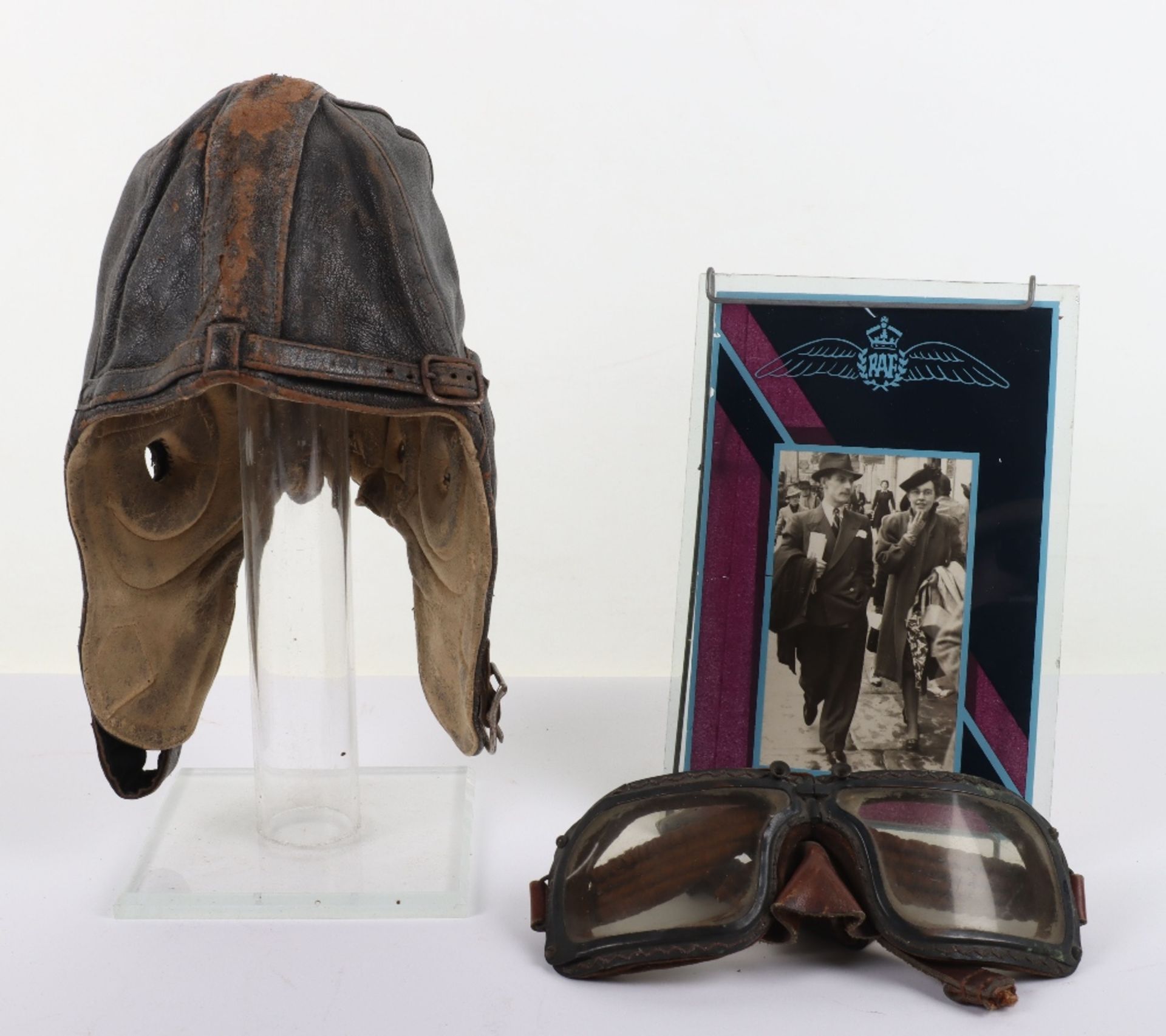 Historically Important Helmet and Flying Goggles owned by Flt.Lt J F Williams Executed After Being I