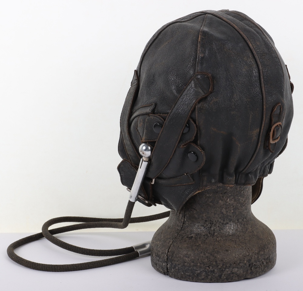 British Lewis Pattern Leather Flying Helmet with Gosport Tubes - Bild 4 aus 9