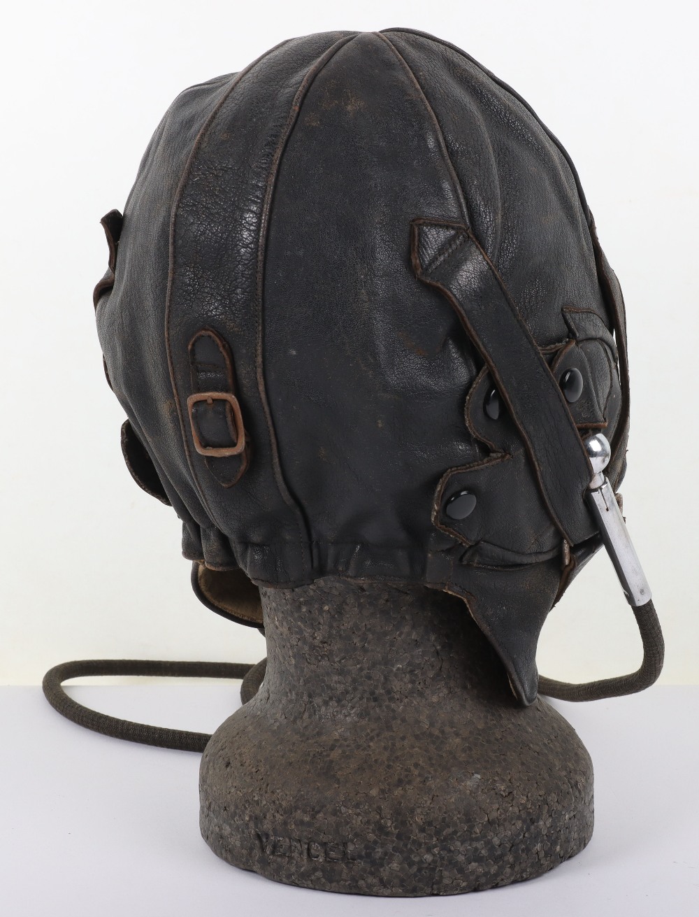 British Lewis Pattern Leather Flying Helmet with Gosport Tubes - Bild 5 aus 9