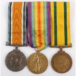 WW1 Territorial Force War Medal Set of Three Montgomeryshire Yeomanry