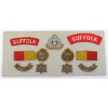 WW2 Suffolk Regiment Badge Grouping