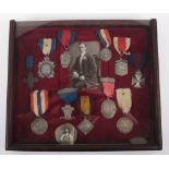 Framed Collection of Army Temperance Medals