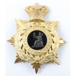 Victorian Norfolk Regiment Officers Home Service Helmet Plate