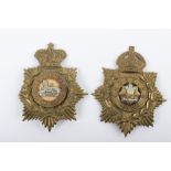 * South Staffordshire Regiment and Cheshire Regiment Other Ranks Helmet Plates