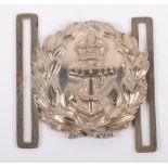 Hallmarked Silver Royal Navy Officers Waist Belt Clasp
