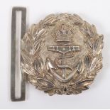 Great War Hallmarked Silver Royal Navy Officers Waist Belt Clasp