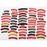 Quantity of British Cloth Regimental Shoulder Titles,