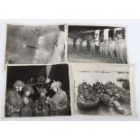 4x WW2 Original Press Photographs of Normandy D-Day Landings Interest